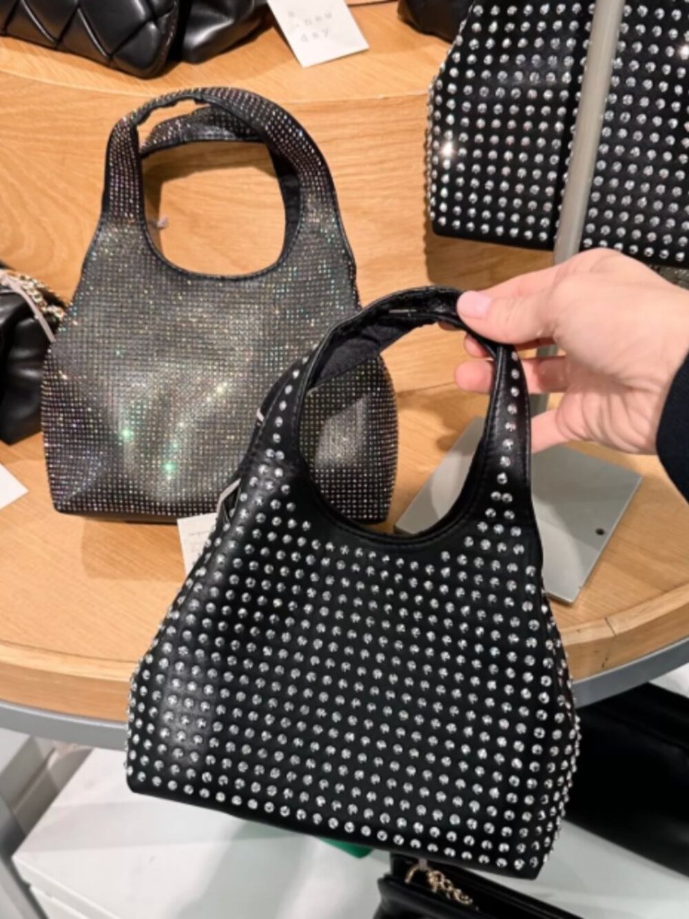 Silver Studded Bag